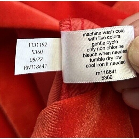 Lane Bryant Vibrant Red Luxe Velvet Pull on Mid Rise Flare‎ Pants Womens Plus 24 - Picture 6 of 7